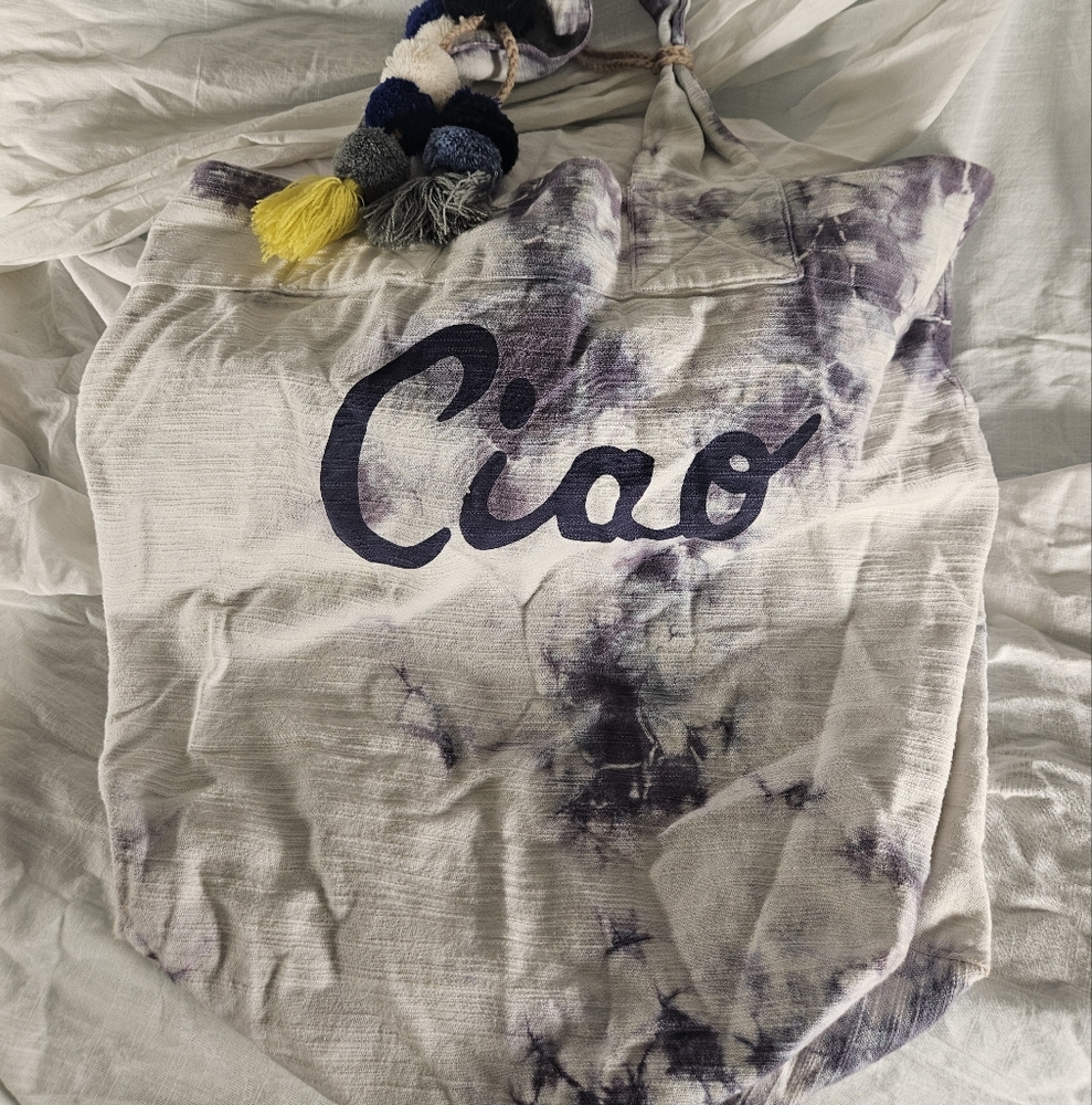 Sundry Indigo Tie-Dye Large Tote Bag
